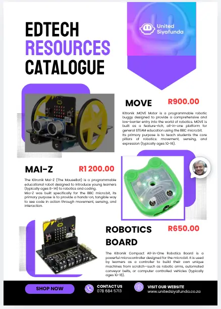United Siyafunda has officially launched its EdTech Resources Catalogue, making it easier for educators and institutions to access a diverse range of technology-driven learning tools. This initiative is part of United Siyafunda’s commitment to enhancing educational experiences and bridging the digital divide in undeserved communities.