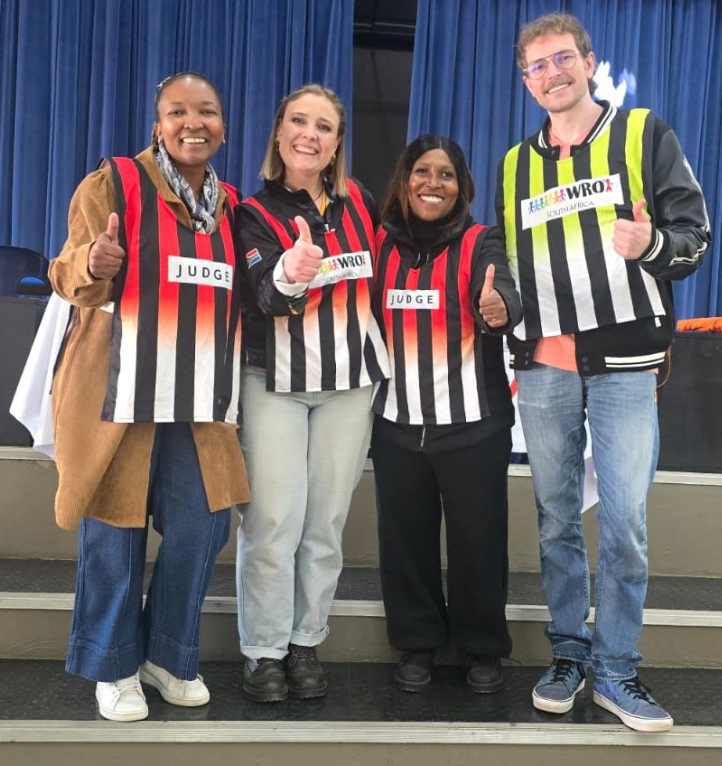 Over the weekend, our CEO had the honour of serving as a judge in the Future Innovators category at the World Robotics Olympiad. This was not only a proud moment for United Siyafunda but also an important milestone on her journey towards becoming an international judge in the field of robotics and innovation at this popular event.